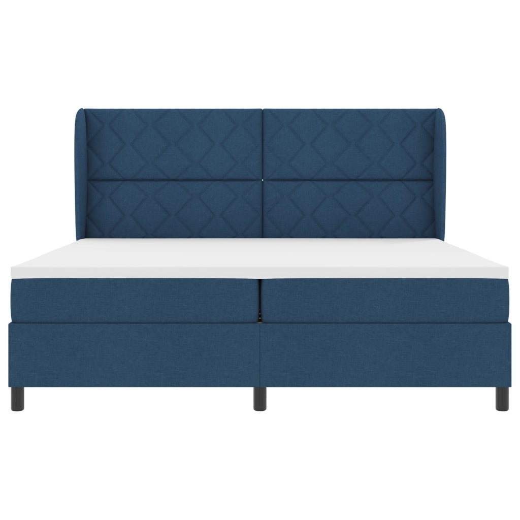 Letto a Molletta con Materasso - Blu, 200x200 cm, Tessuto