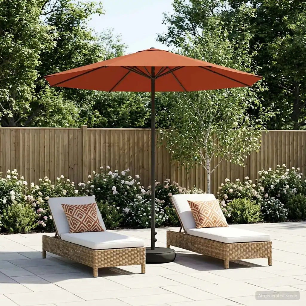 Ombrello da giardino 230 x 230 cm Poliestere Rettangolare 42036216