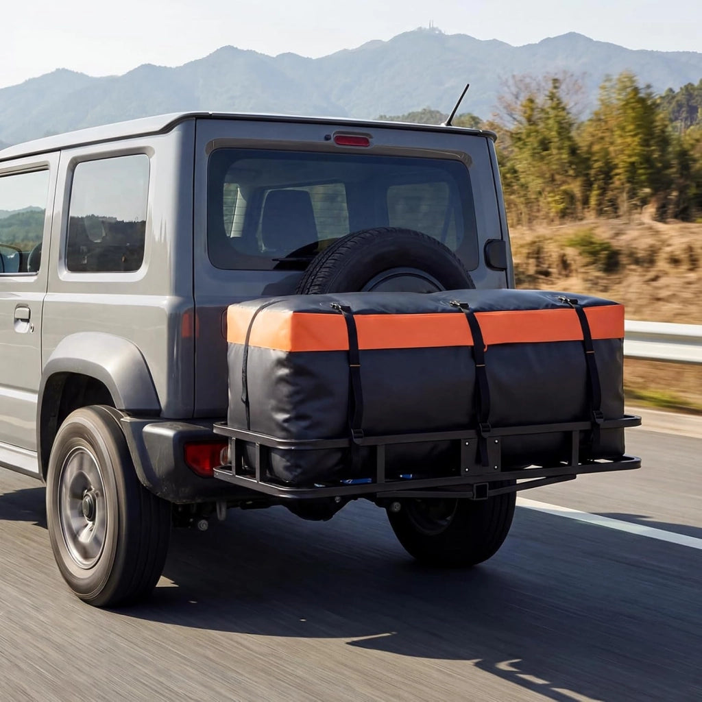 Borsa da Carico per Camion e Cassone Auto, Borsa da Trasporto con Cinghie di Fissaggio per Gancio di Traino, Resistente in PVC Impermeabile, per SUV e Fuoristrada (129x42x45cm)