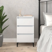 Comodino Bianco 40x35x70 cm in Legno Multistrato 819668