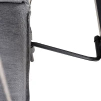 Dondolo da Giardino 3 Posti con Tettuccio Parasole Regolabile e 3 Cuscini, Dondolo da Esterno con Seduta Traspirante in Texteline e Metallo, Portata Fino a 270 kg, 198x118x168 cm, Grigio