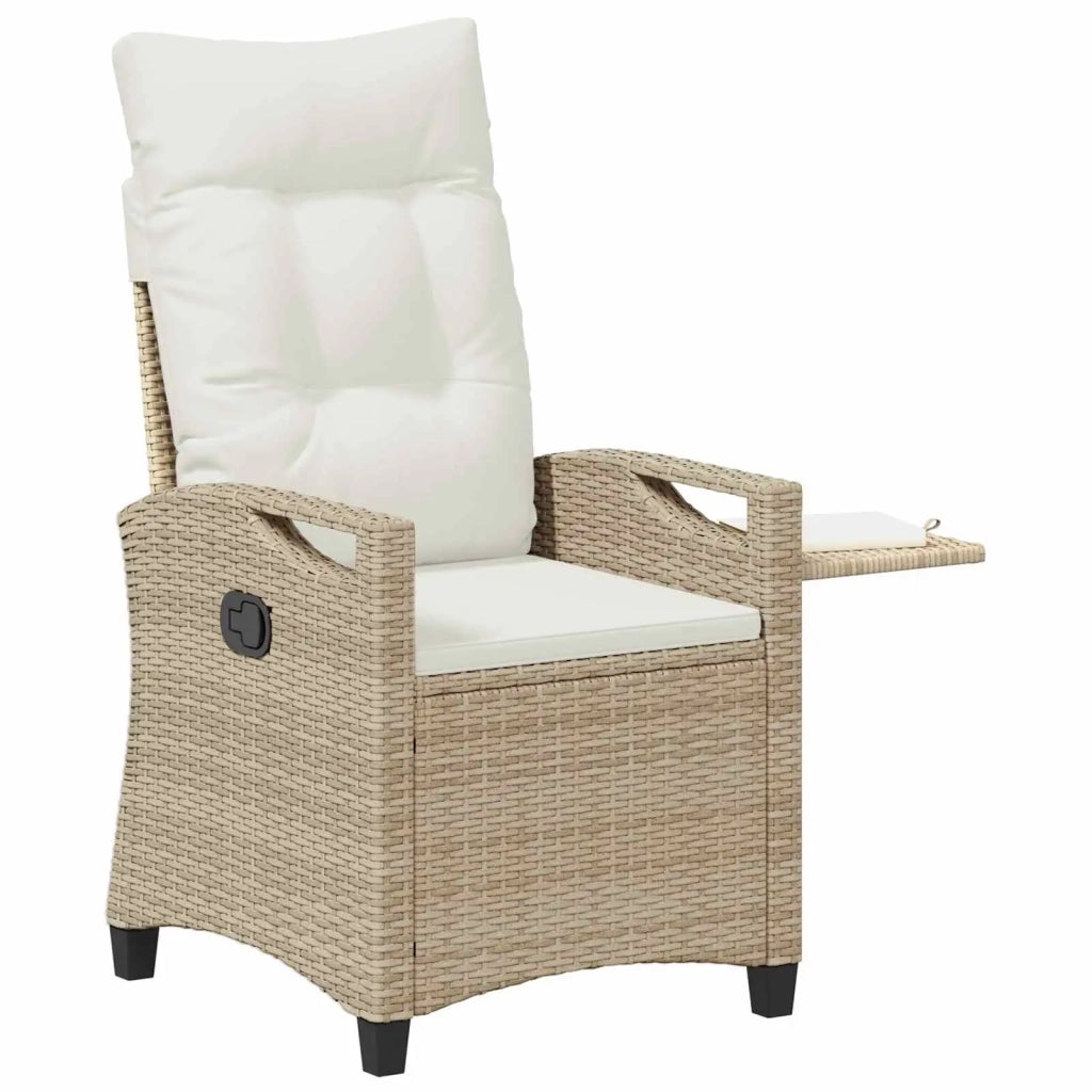 Sedia da giardino reclinabile Beige e Crema 56 x 60 x 112 cm 42026844