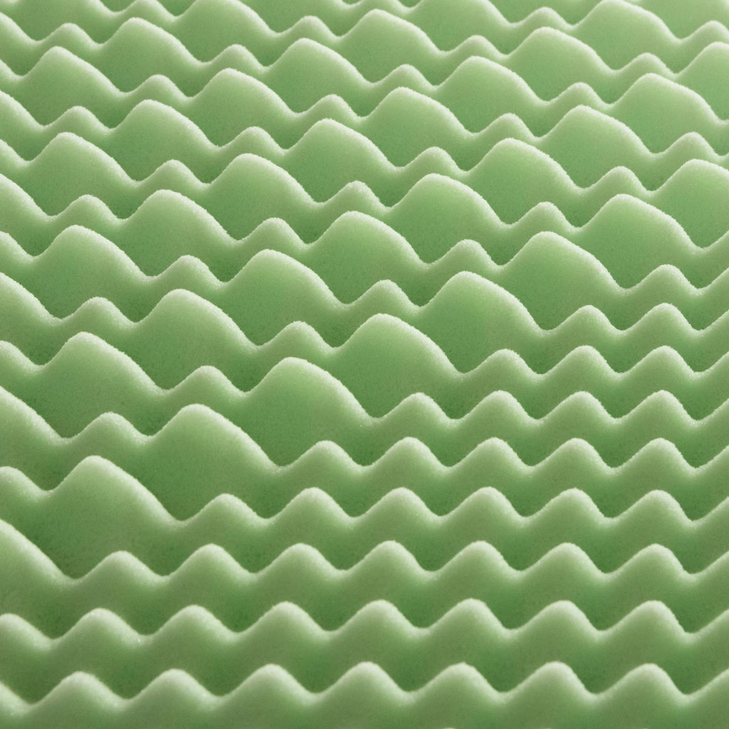 Topper memory materasso, sopramaterasso TRASPIRANTE a zone differenziate, Alto 6 cm, tessuto ARGENTO anallergico/antimicrobico sfoderabile, AIR MEMOGREEN francese 150x190