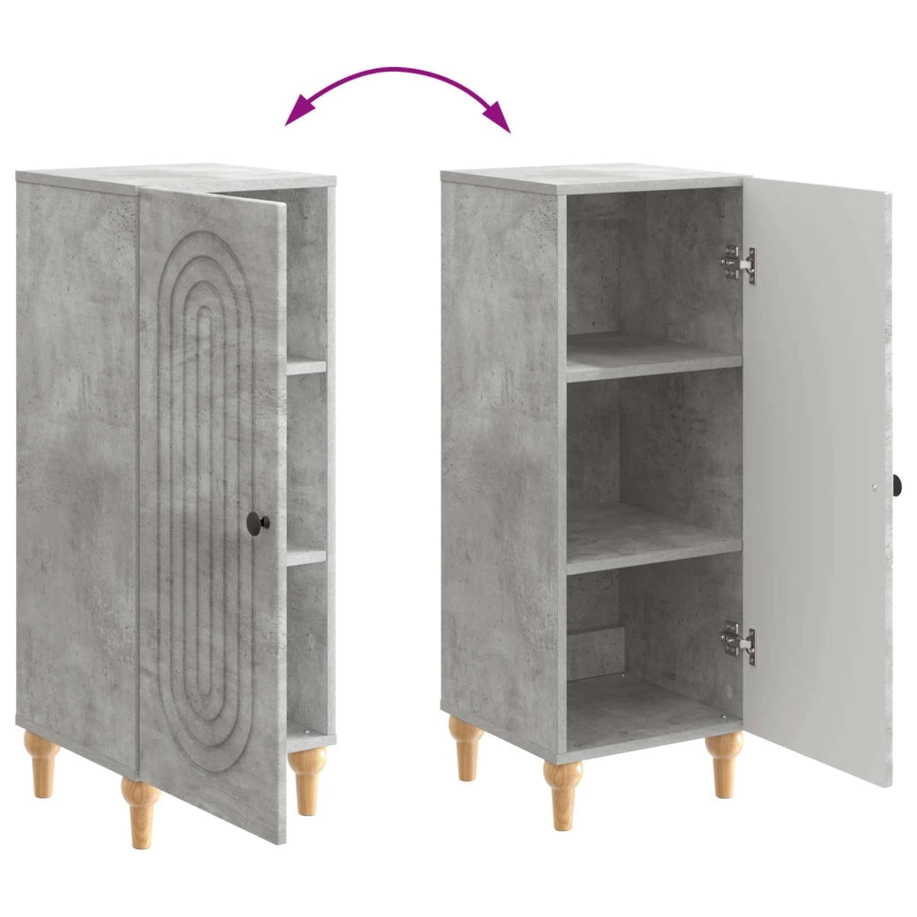 Credenza Grigio Cemento 33 x 34,5 x 90 cm Legno ingegnerizzato