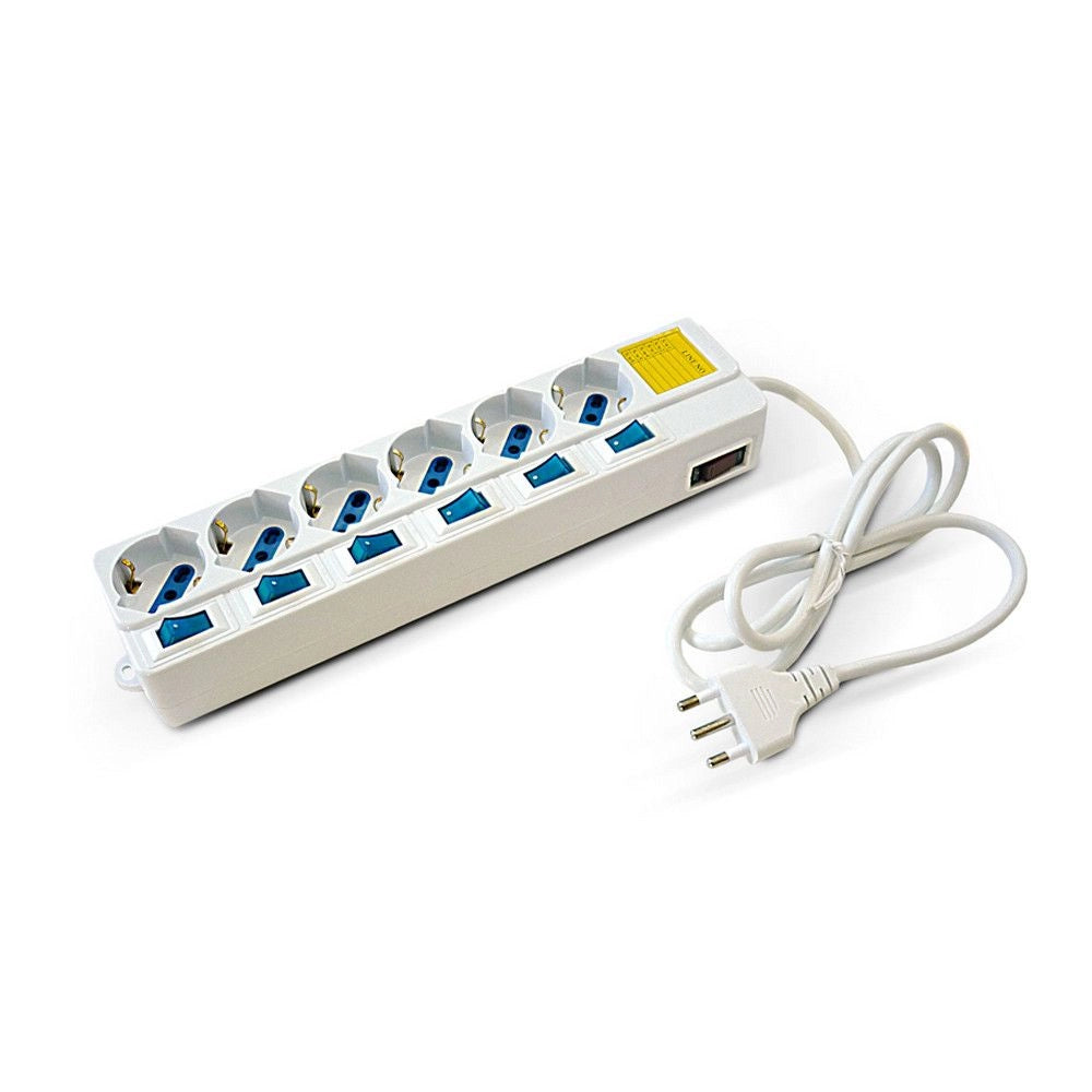 Multipresa 6 posti Schuko/bivalente