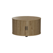 Vicco tavolino soggiorno Rovere 80 x 80 cm con porta scorrevole