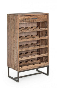 Mobile Cantinetta Portabottiglie 1 Cassetto 60x32x107 cm in Legno