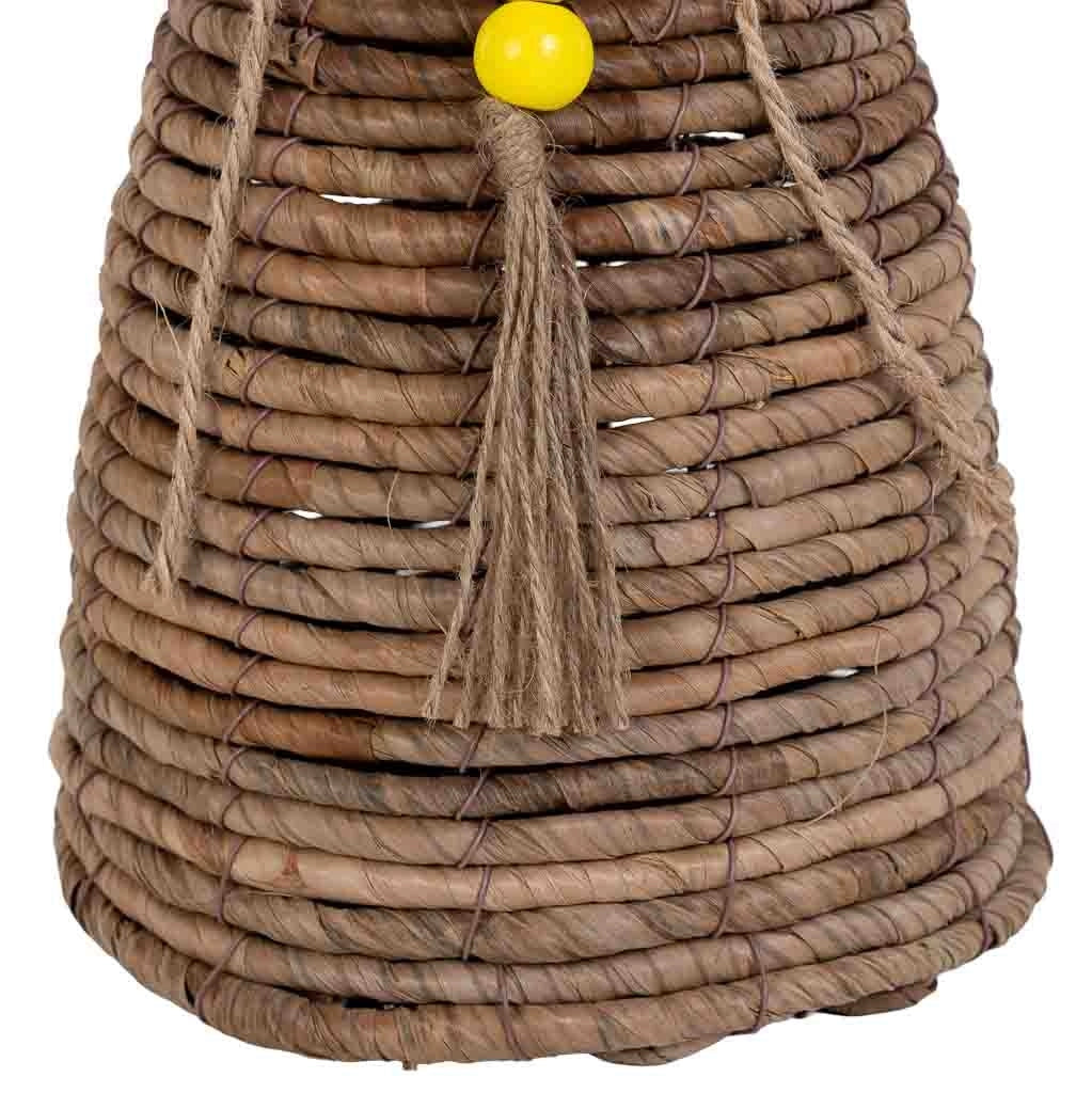 Vaso in foglia di banano naturale marrone, D18,5X31h cm