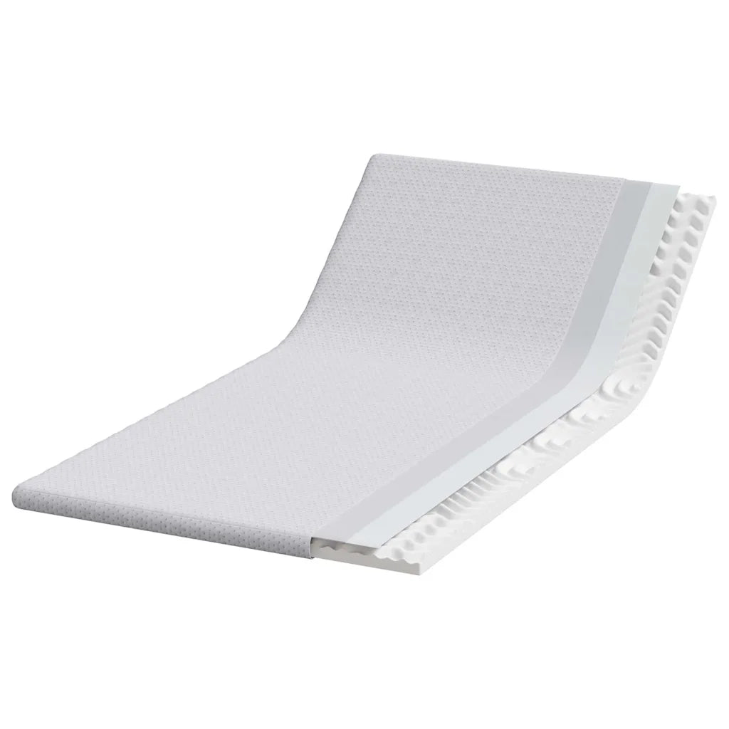 Topper per materasso Bianco 90 x 190 cm Tessuto Jacquard CFW5528574