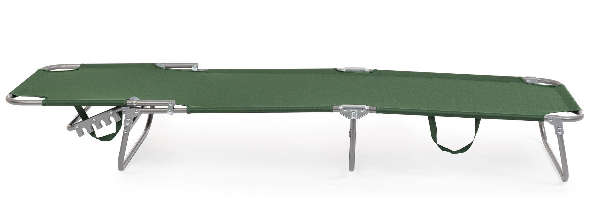 Set 4 Lettini Prendisole da Giardino 55x185x70 cm in Tessuto Poliestere Orisano Verde