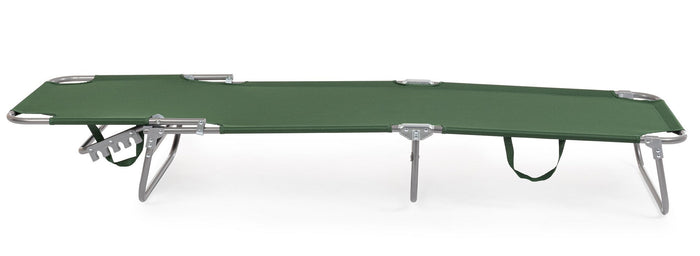 Set 4 Lettini Prendisole da Giardino 55x185x70 cm in Tessuto Poliestere Orisano Verde