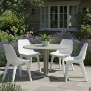 Montivilla, Sedia da Esterno 4 Sedie Made in Italy, Bianco