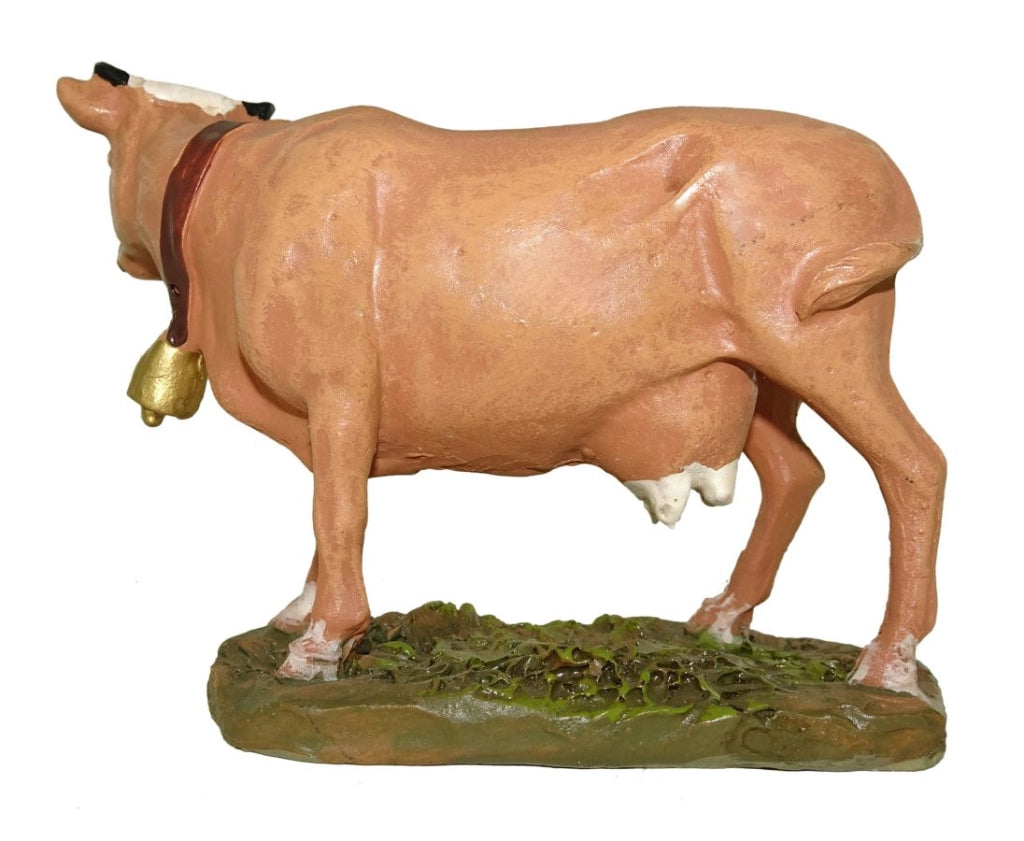 Mucca in resina per presepe da 12 cm