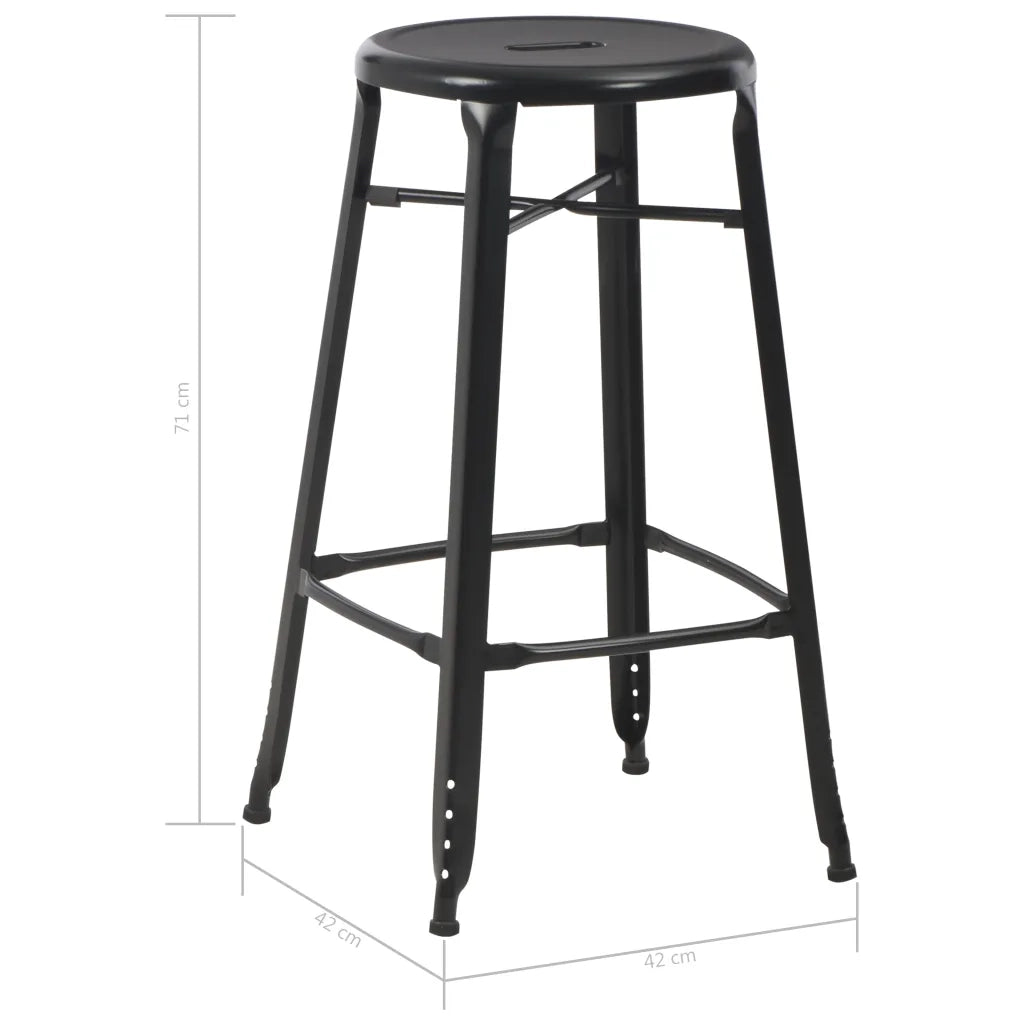 Sgabelli da Bar 6 pz Neri in Acciaio cod mxl 58136