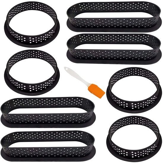 Set di 8 Forme per Torta con Foro - Multifunzionale - Realizzato in Materiale di Alta Qualità di Plastica