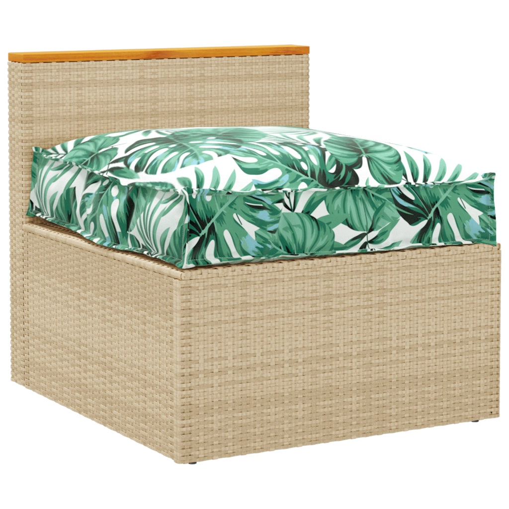 Cuscino per Pallet  per Sedia Motivo Foglia 70x70x12 cm Tessuto Oxford