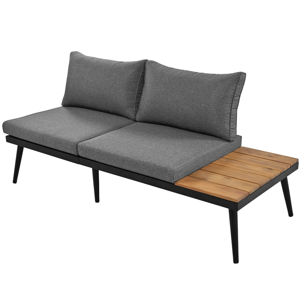 Set Salotto da Giardino 6 Pezzi con Tavolo ¨C MINIMAL ¨C Polyrattan, Esterno, Antracite