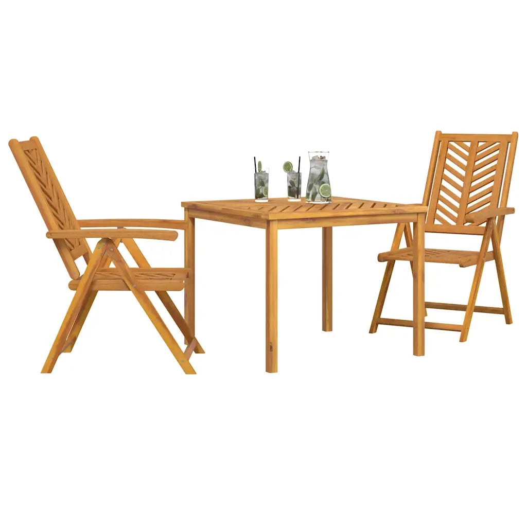 Set da Pranzo per Giardino 3 pcs Marrone 3154121
