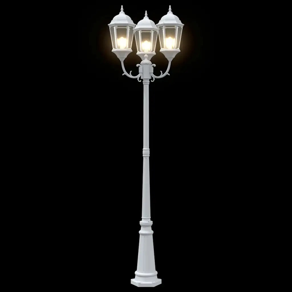 Luce da Giardino Bianco 57 x 49 x 241 cm Alluminio e vetro CFW8767437
