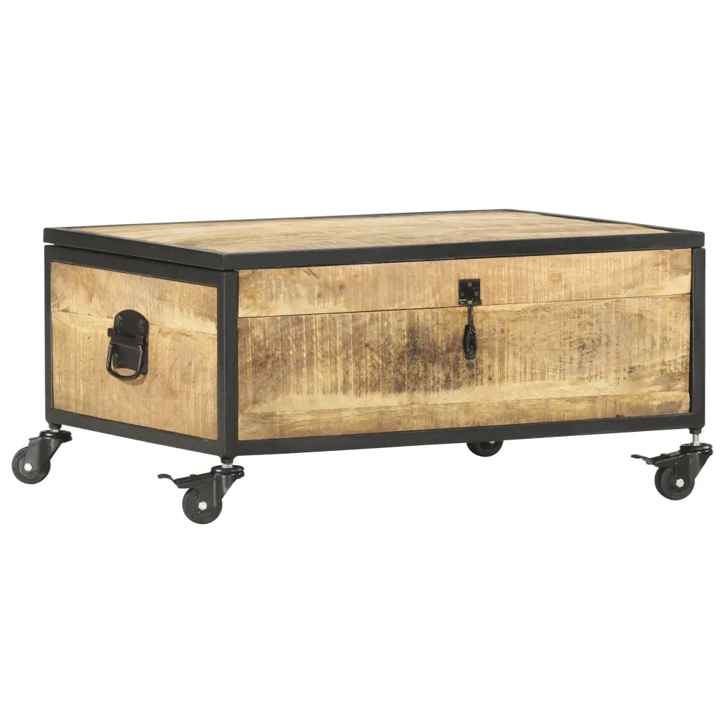 Tavolino da CaffÃ¨ 70x50x33 cm in Legno Massello di Mango cod mxl 18717