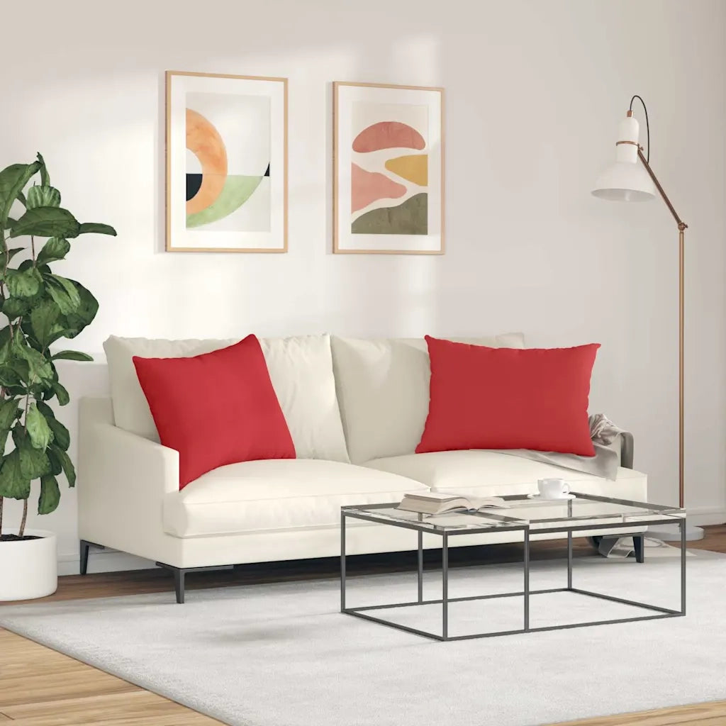 Cuscini da Divano 2 pcs Rosso 70 x 50 cm Tessuto