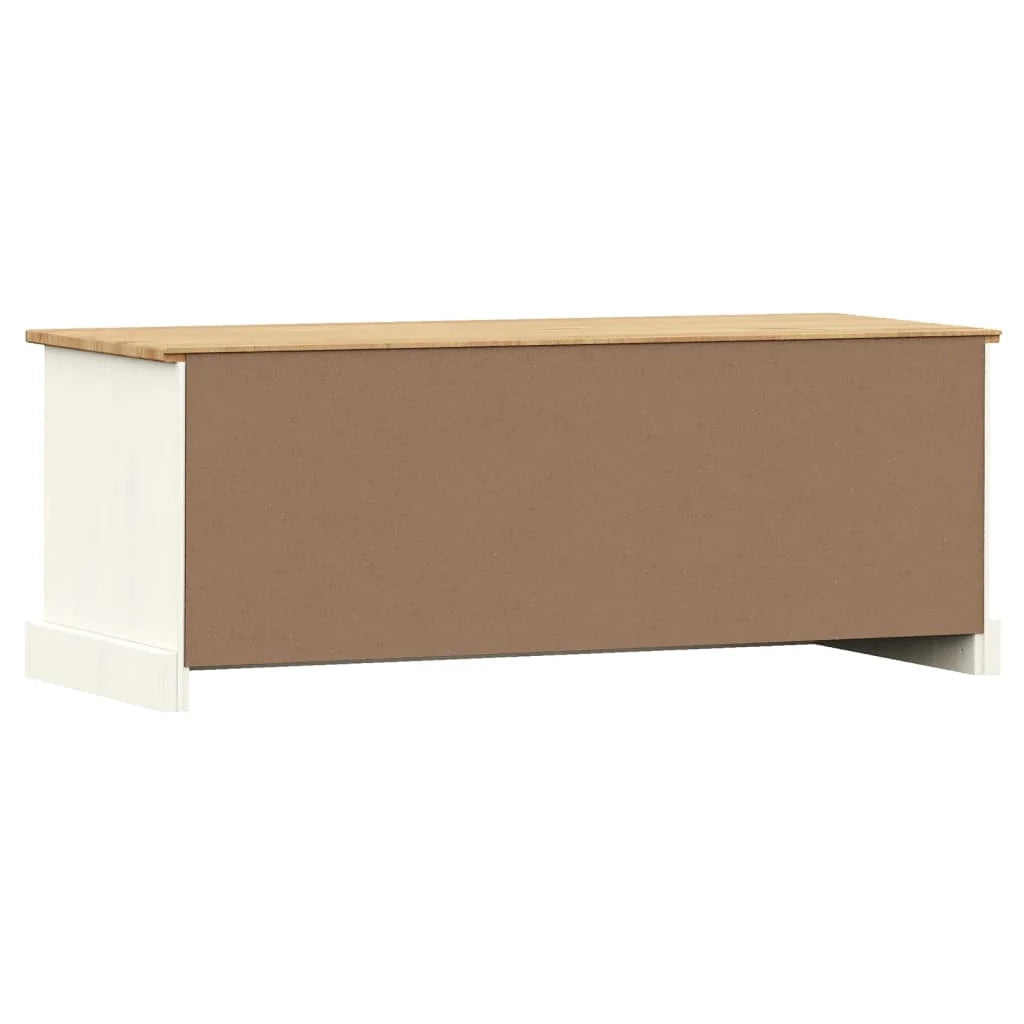 Mobile TV multimediale scaffale per televisione televisione buffet sala da pranzo soggiorno camera da letto 106 x 40 x 40 cm legno massello di pino bianco 02_0028508
