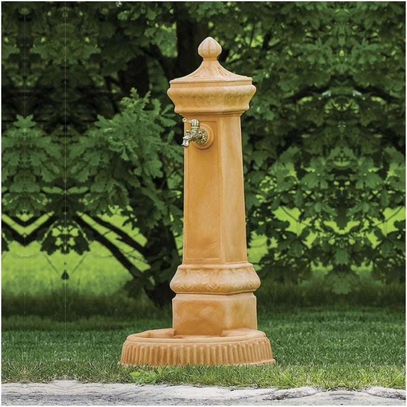 Fontana da giardino decorativa classica tradizionale H120 in polimero resistente impruneta per arredo outdoor - Made in Italy - Monacis