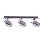Italux Josie plafoniera 3 luci GU10 nichel LED orientabile