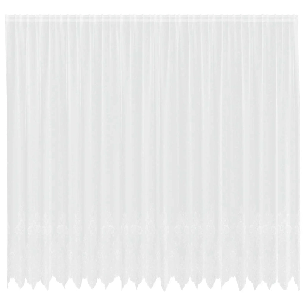 Tenda in Pizzo con tende Bianco 280 x 500 cm Poliestere 4107811