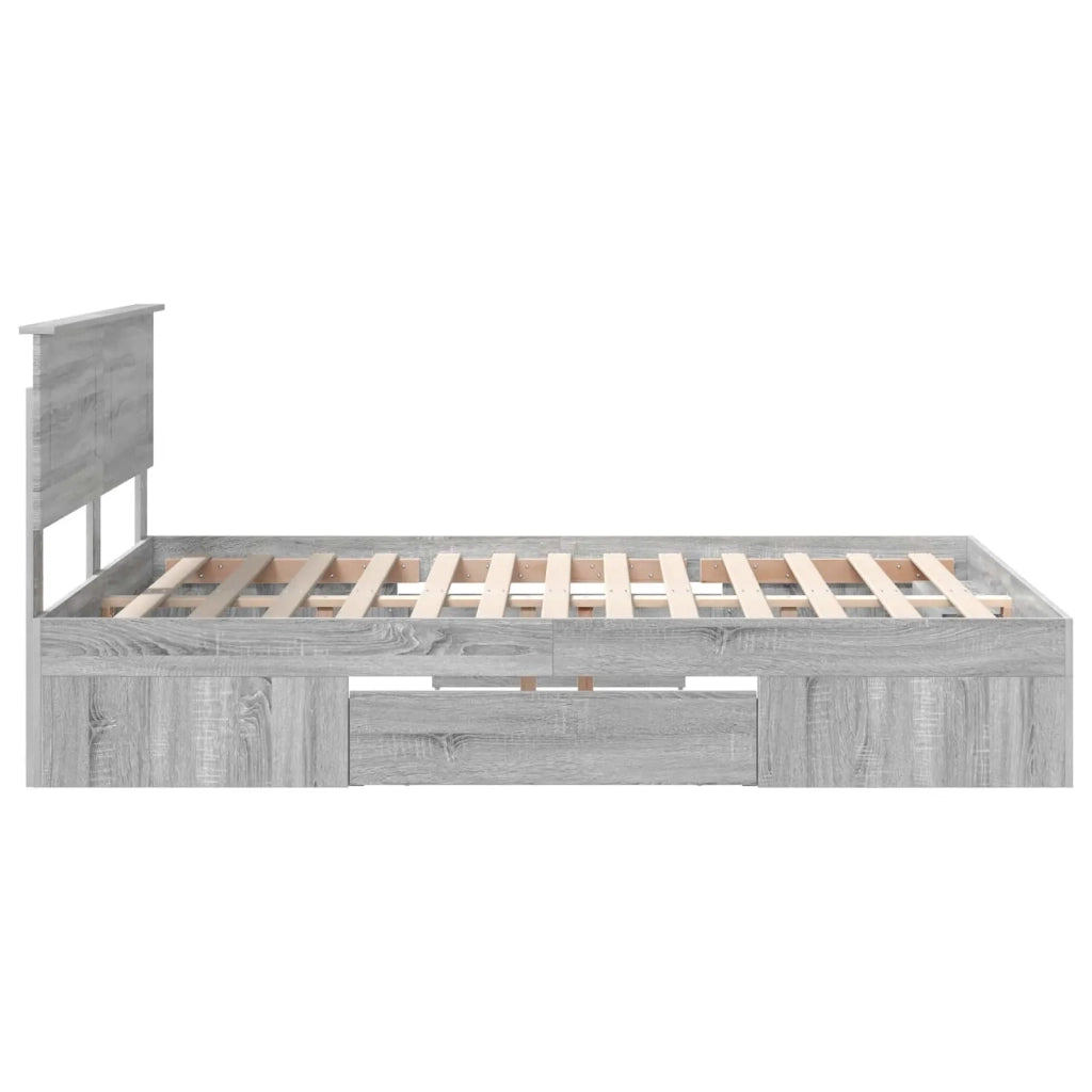 Struttura del letto con testiera Grigio Sonoma 140 x 200 cm 3408765