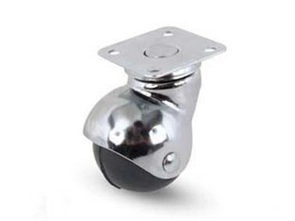 4pz ruote sferiche gomma piastra girevole"165"  mm40 piastra mm40x40 mm63h cod:ferx.fer218450