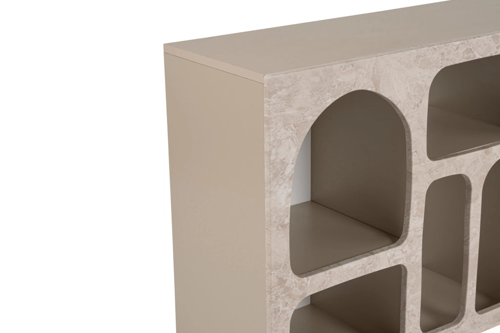 Madia Arsenioiu, Credenza 6 Ripiani, 120x37x74h cm Beige Marmo