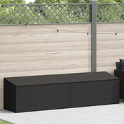 Baule da Giardino Nero 220x50x58 cm in Polyrattan 4104074