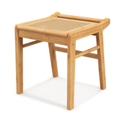 Sgabello da trucco in bambù 38 x 40 x 43 cm seduta comoda design elegante in bambù naturale 20_0017716