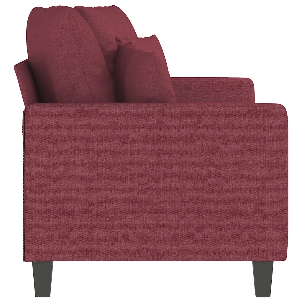 Divano | Divano da soggiorno | Sofa a 2 Posti Rosso Vino 140 cm in Tessuto