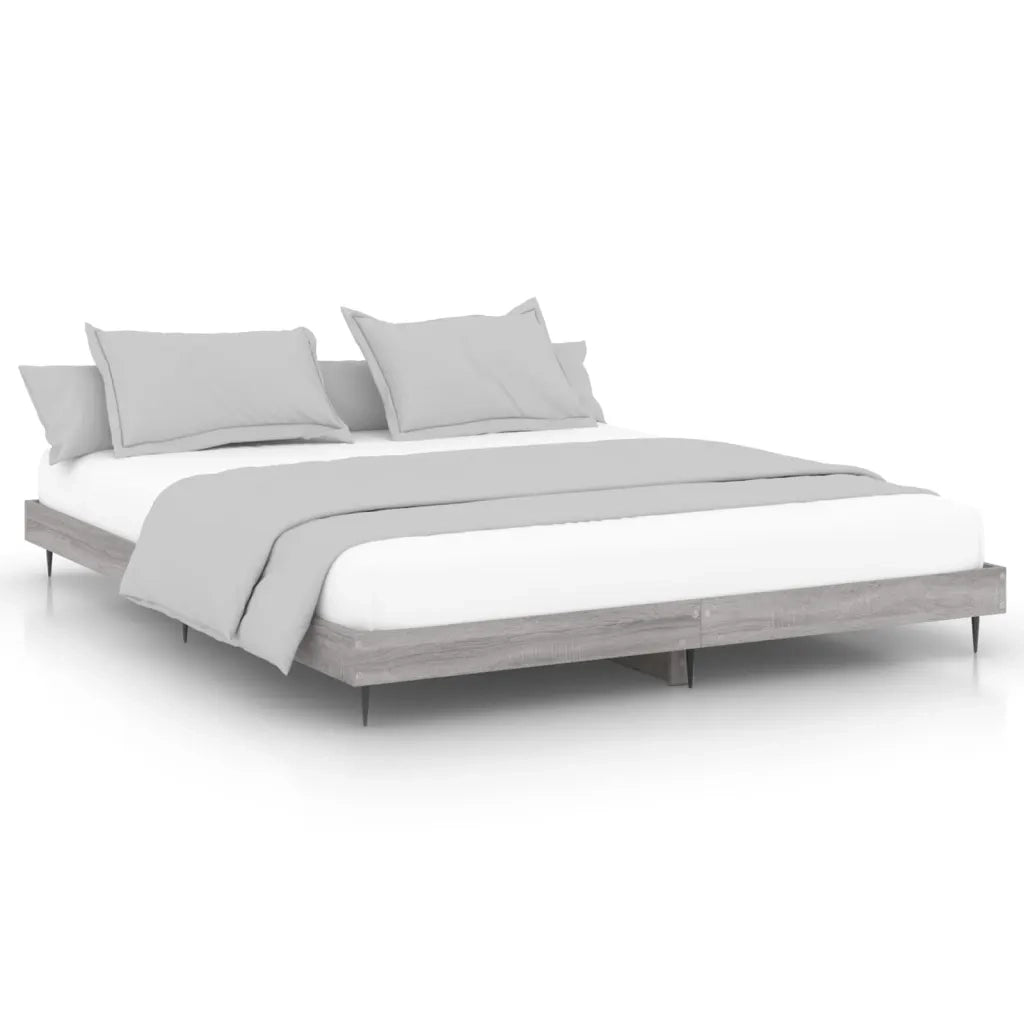 Giroletto senza Materasso Grigio Sonoma 180x200 cm Truciolato