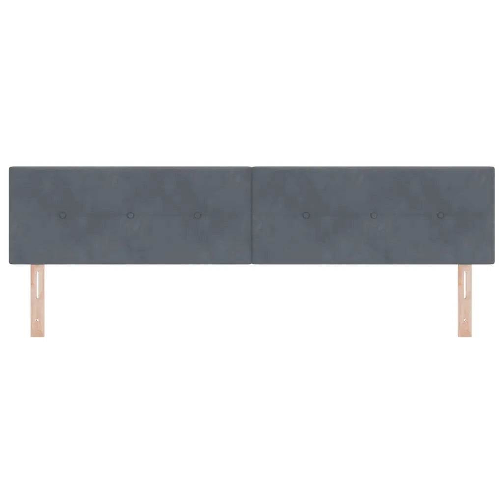Testiera Grigio scuro 200 cm Velluto 42007197