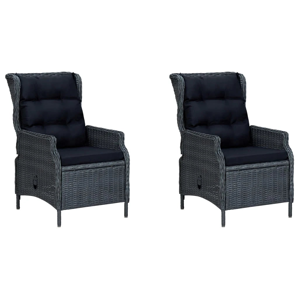 Set da pranzo da giardino per esterni 3 pezzi mobili grigio scuro 02_0013633