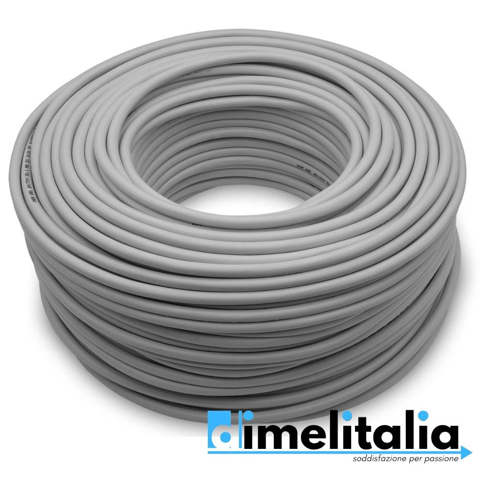 Cavo elettrico grigio fror gommato flessibile tutor bipolare antifiamma 2 fili *** lunghezza metri 10, sezione condut...