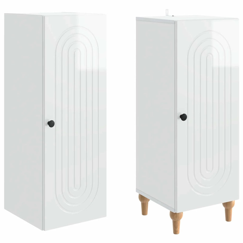 Set di armadi 2 pcs Bianco Lucido Legno ingegnerizzato 3416452