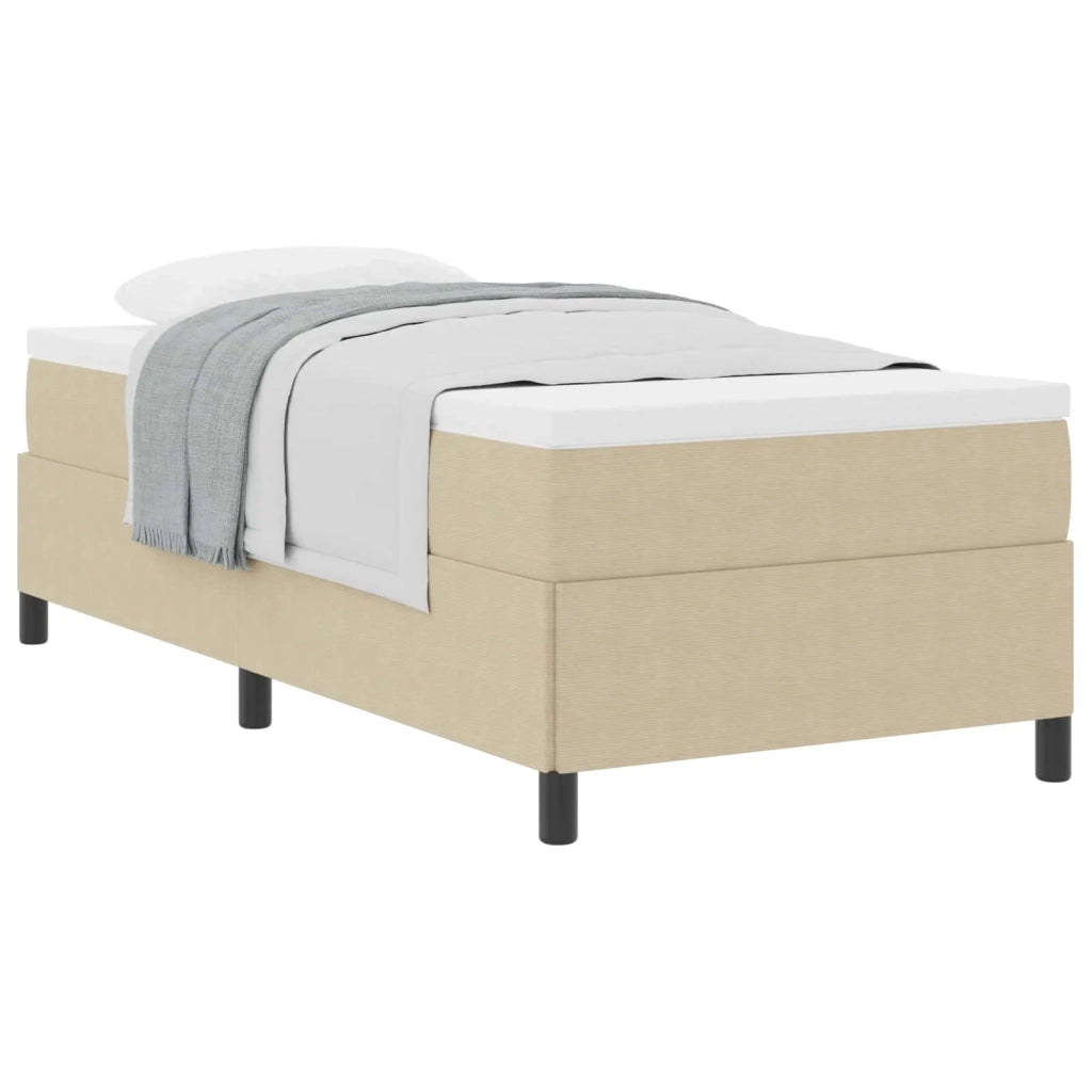 Letto a molle Grigio Verde 90 x 200 cm Tessuto in Cords 42006951