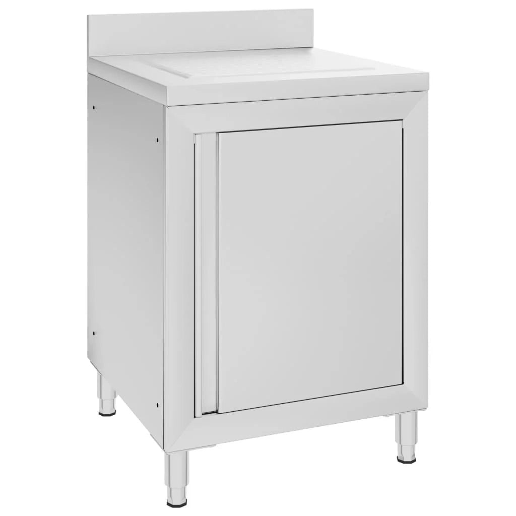 Mobile da cucina professionale 96 cm con scolapiatti acciaio inox 02_0000003