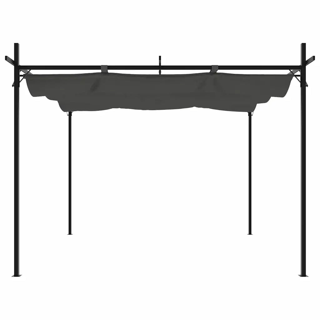 Pergola con Tetto Retrattile Antracite 295x292x230 cm