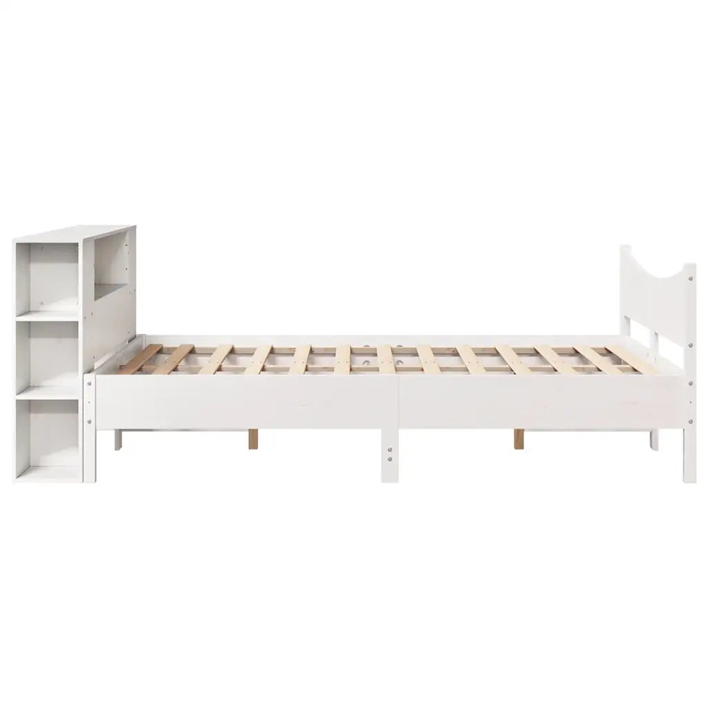 vidaXL Letto senza Materasso Bianco 135x190 cm Legno Massello di Pino