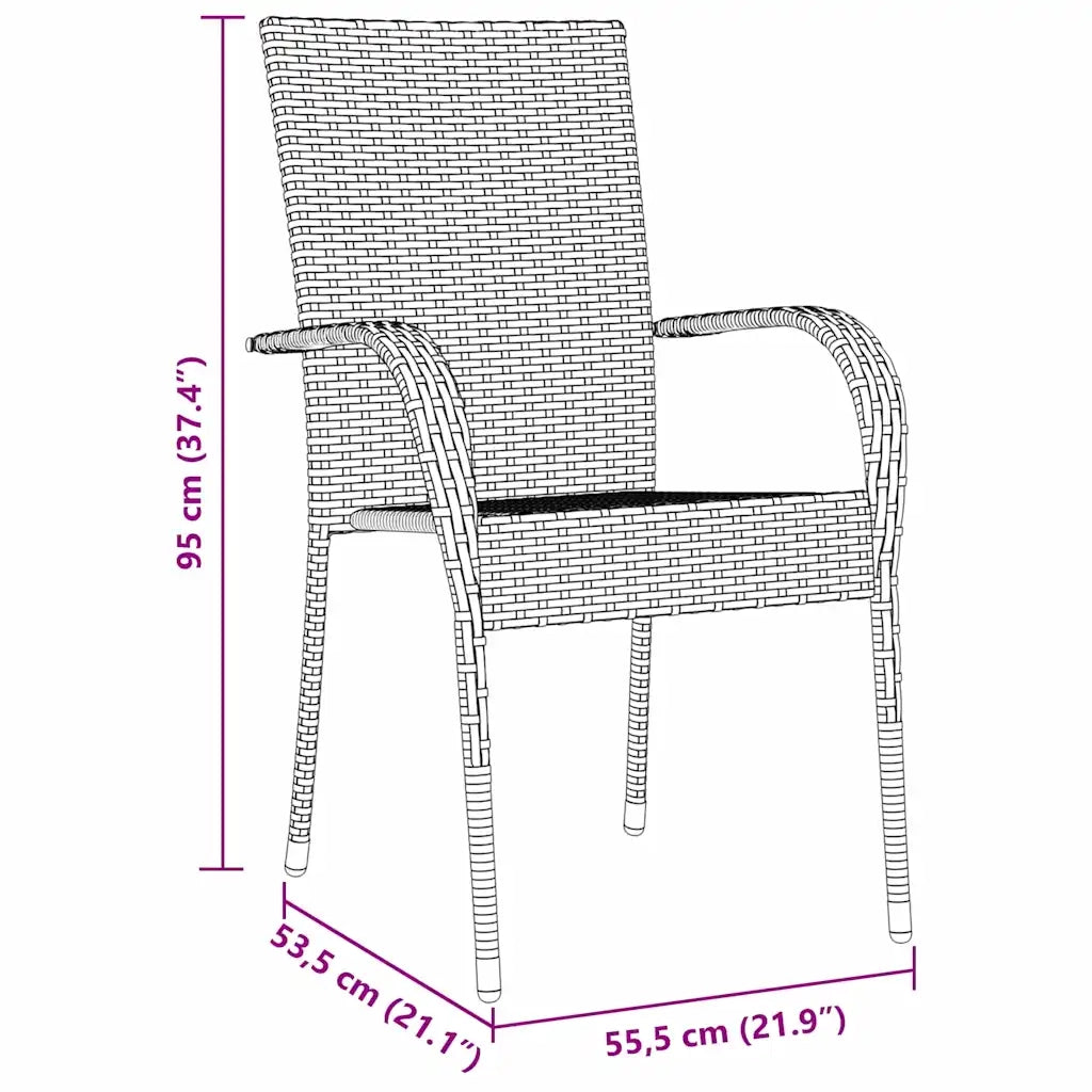 Set da Pranzo per Giardino 3 pcs Grigio 3379408
