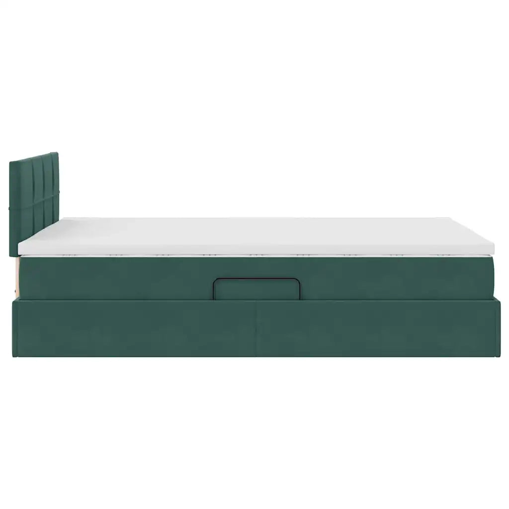 Letto con Contenitore Verde Scuro 120 x 200 cm Velluto 3370752