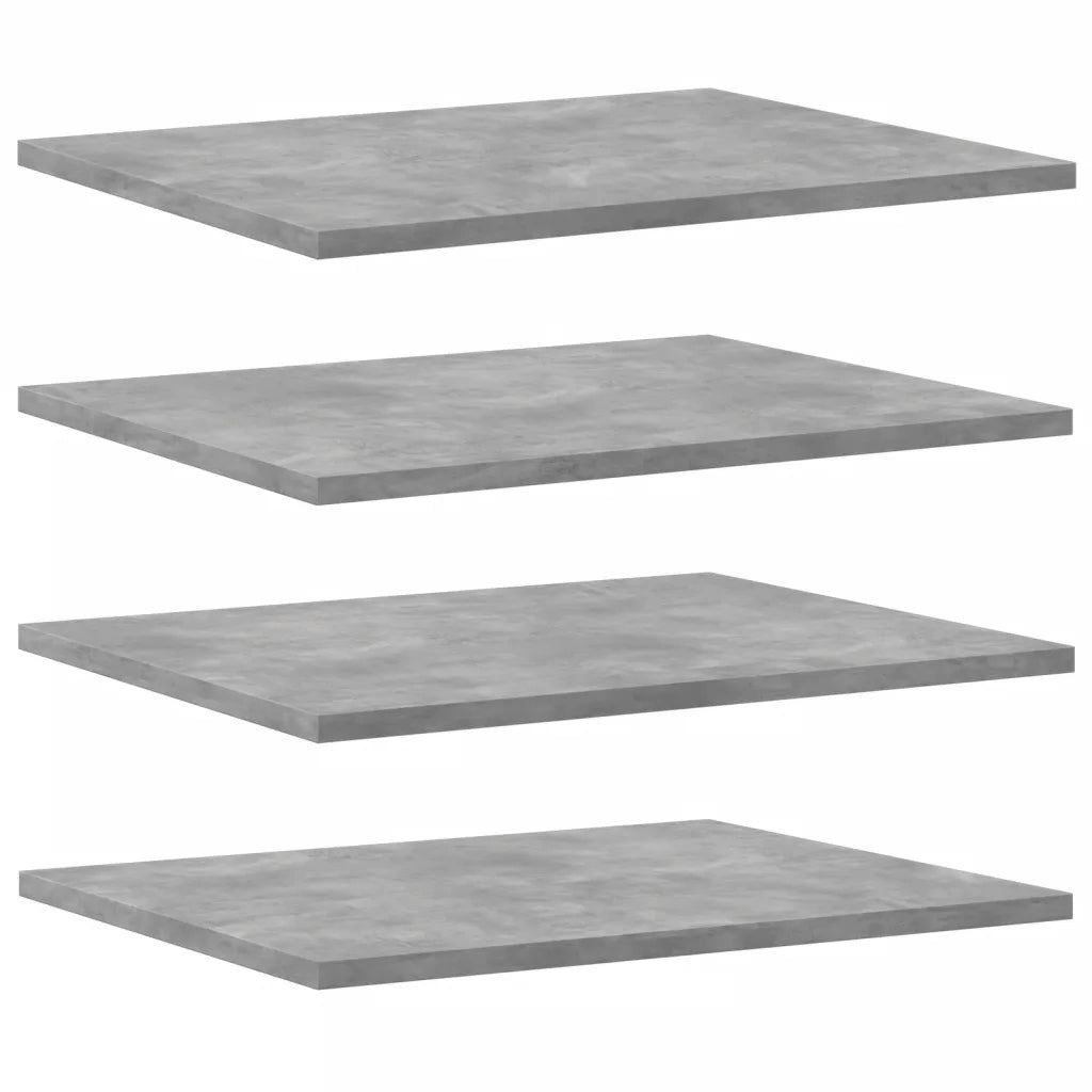 Ripiani per Libreria 8pz Grigio Cemento 40x50x1,5cm Multistrato 805195