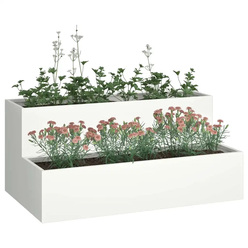 Fioriere | Cassetta per fiori | Vaso da giardino Bianco 100 x 60 x 45 cm
