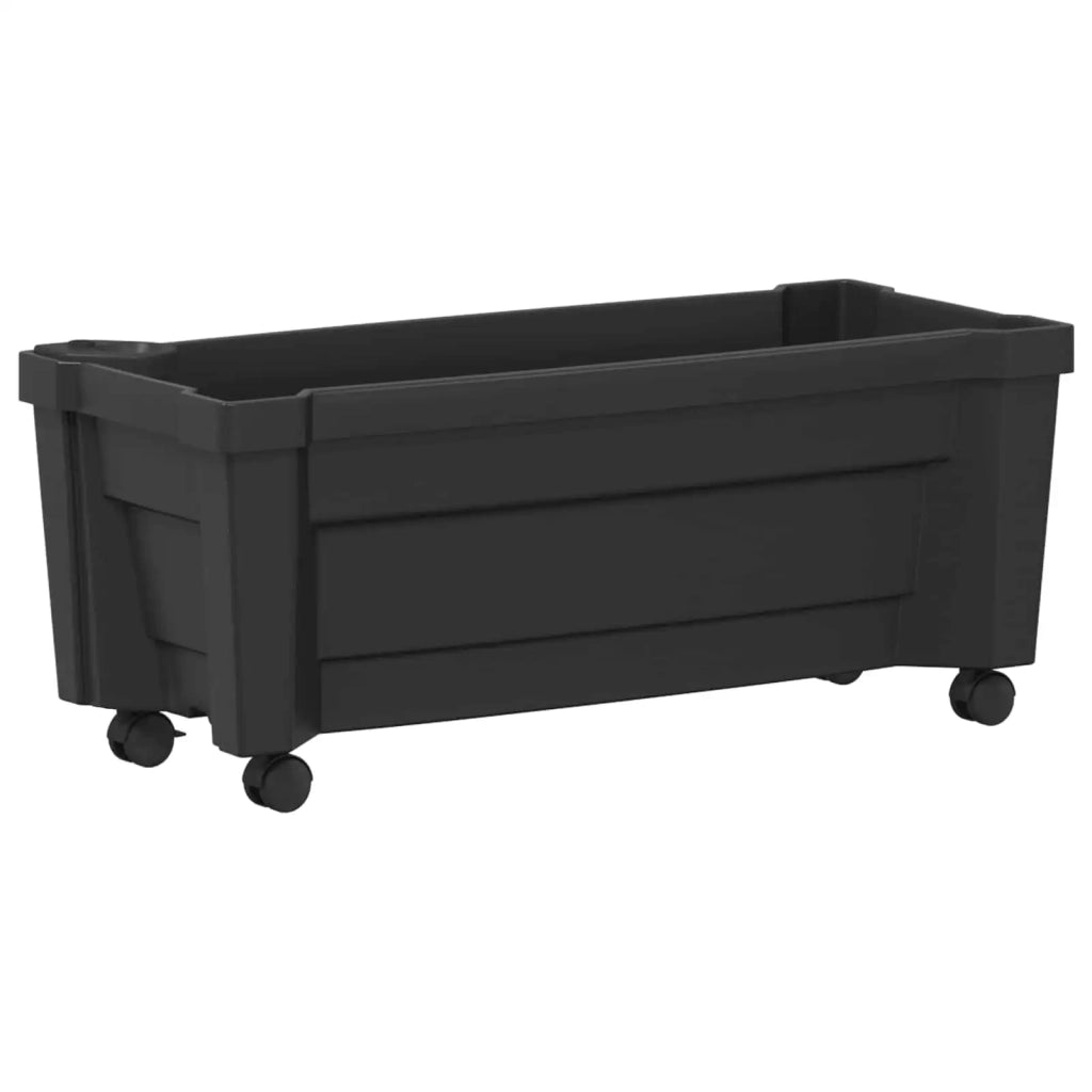 Vaso Calypso con Ruote Antracite 79 x 35 x 33 cm PP CFW2739994
