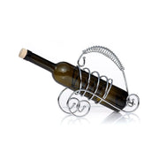 Trade Shop - Portabottiglia Porta Bottiglia Vino In Metallo Cromato Supporto Design -